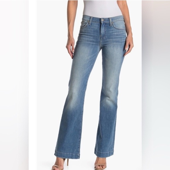 7 For All Mankind Dojo Original Trouser Jeans Ibiza Wash Size 27 NWT - Picture 1 of 6